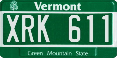 VT license plate XRK611