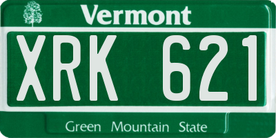 VT license plate XRK621