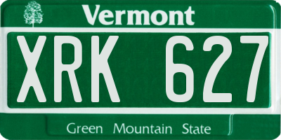 VT license plate XRK627
