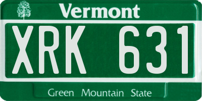 VT license plate XRK631