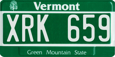 VT license plate XRK659
