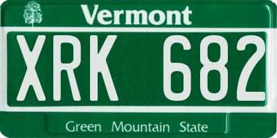 VT license plate XRK682