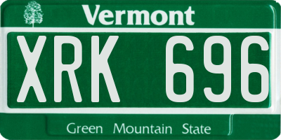 VT license plate XRK696