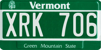 VT license plate XRK706