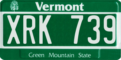 VT license plate XRK739