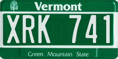 VT license plate XRK741