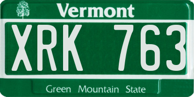 VT license plate XRK763