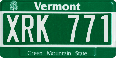 VT license plate XRK771