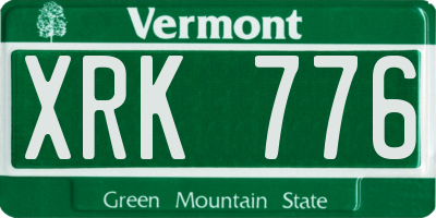 VT license plate XRK776