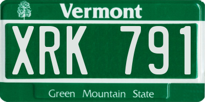 VT license plate XRK791
