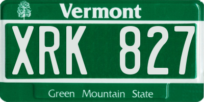 VT license plate XRK827