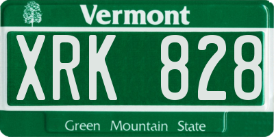 VT license plate XRK828