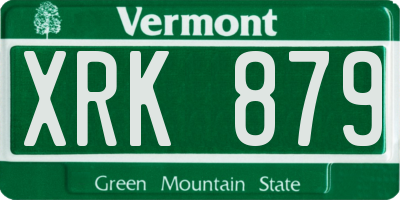 VT license plate XRK879