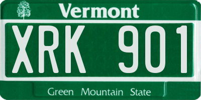 VT license plate XRK901