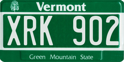 VT license plate XRK902