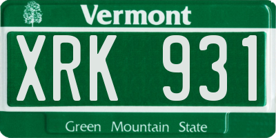 VT license plate XRK931