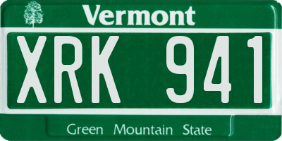 VT license plate XRK941