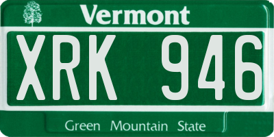 VT license plate XRK946