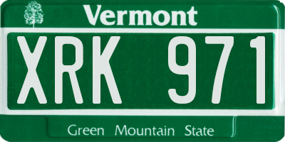 VT license plate XRK971