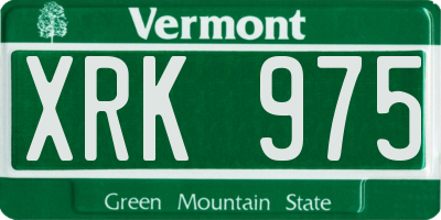 VT license plate XRK975