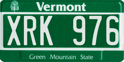 VT license plate XRK976