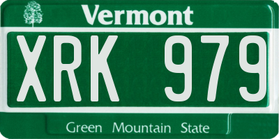 VT license plate XRK979