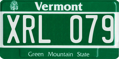 VT license plate XRL079