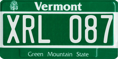 VT license plate XRL087