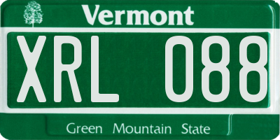 VT license plate XRL088