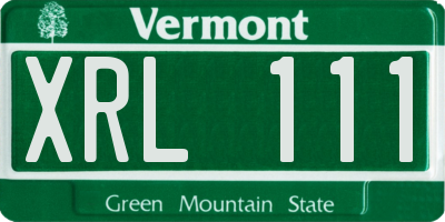 VT license plate XRL111