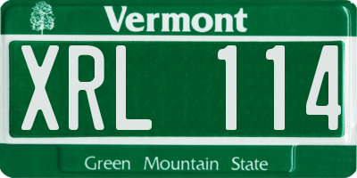 VT license plate XRL114