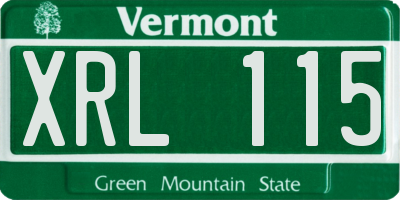 VT license plate XRL115