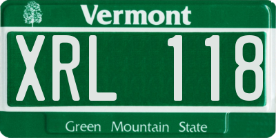 VT license plate XRL118