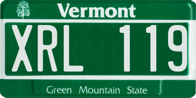 VT license plate XRL119