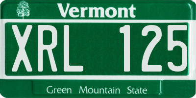 VT license plate XRL125