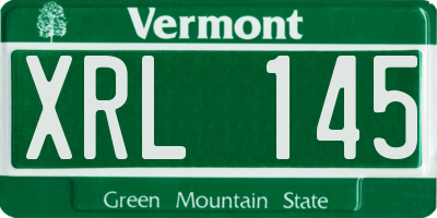 VT license plate XRL145