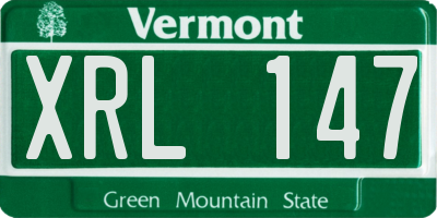 VT license plate XRL147