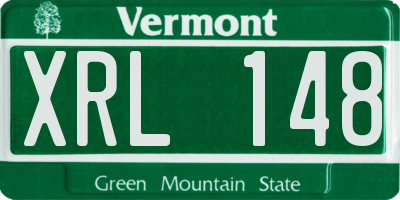VT license plate XRL148