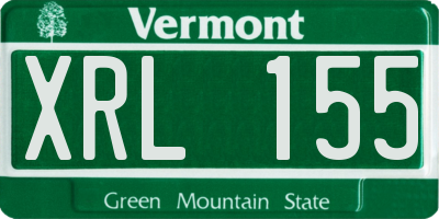 VT license plate XRL155