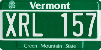 VT license plate XRL157