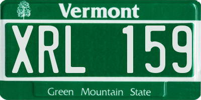 VT license plate XRL159