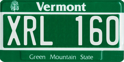 VT license plate XRL160