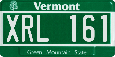 VT license plate XRL161