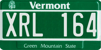 VT license plate XRL164