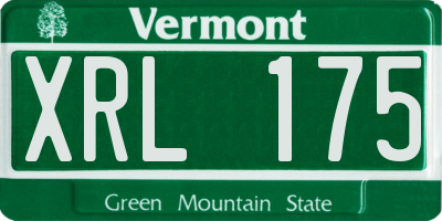 VT license plate XRL175