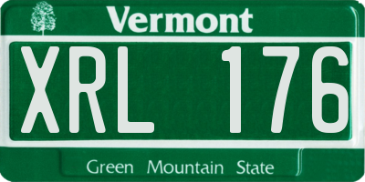 VT license plate XRL176