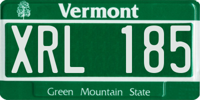 VT license plate XRL185