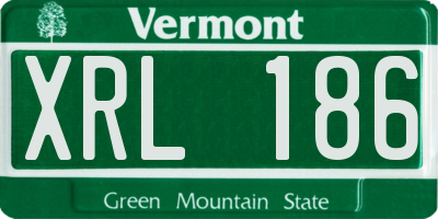 VT license plate XRL186