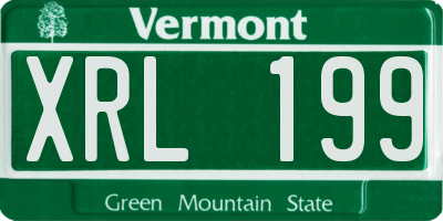 VT license plate XRL199