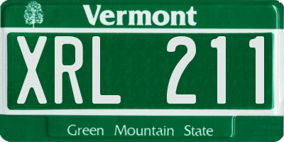 VT license plate XRL211